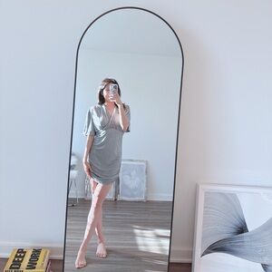 Gray Ruched Side-Tie Dress from Chuu🩶
